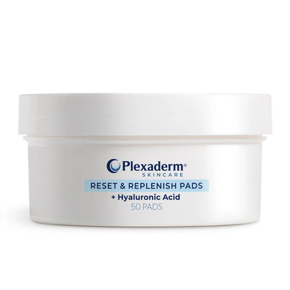 Plexaderm Reset and Replenish Pads with Hyaluronic Acid - remove Dirt, Oil & Makeup and Hydrate Skin
