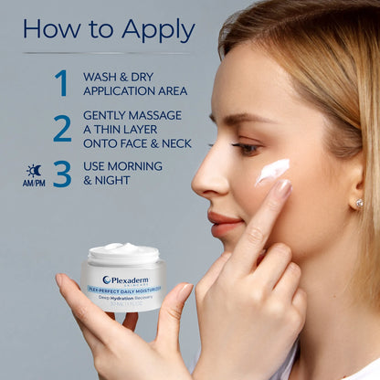 Plexaderm Daily Face Moisturizer with Hyaluronic Acid, Fragrance-Free