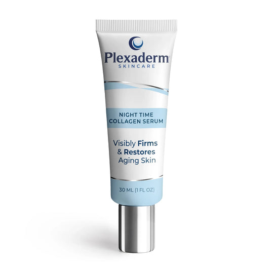 Plexaderm Night Time Collagen Serum - Overnight Skin Renewal Formula, 30mL